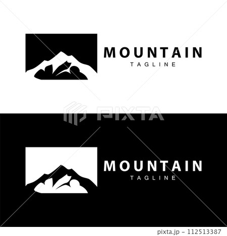 Mountain Logo Simple Illustration Silhouette Template Vector Design Mountain Logo Simple Illustration Silhouette Template Vector Design 112513387