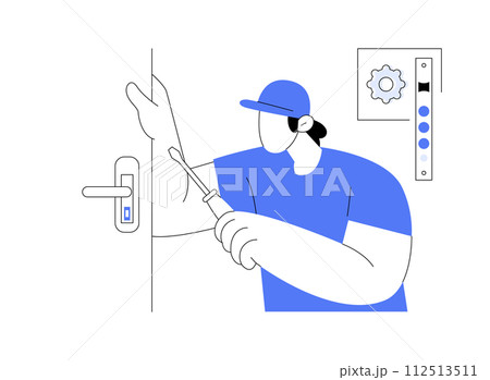 Locksmithing abstract concept vector illustration. Locksmithing abstract concept vector illustration. 112513511