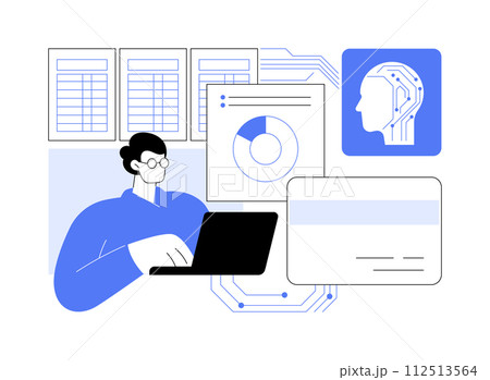 AI-Enhanced Expense Management abstract concept vector illustration. AI-Enhanced Expense Management abstract concept vector illustration. 112513564