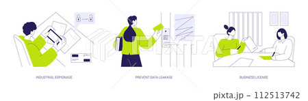 Confidential data abstract concept vector illustrations. 112513742