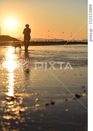 夕日に輝く海 夕日に輝く海 112513869