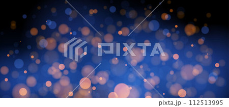 Blurred gold bokeh on blue background. Golden blurred effect wallpaper. Abstract shiny glitter, sparks and sparkles. Glowing backdrop for Christmas, New Year or birthday card, poster, banner. Vector Blurred gold bokeh on blue background. Golden blurred effect wallpaper. Abstract shiny glitter, sparks and sparkles. Glowing backdrop for Christmas, New Year or birthday card, poster, banner. Vector 112513995