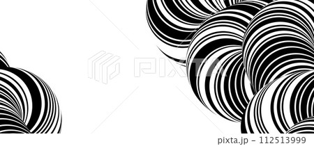Abstract twisted tube background. Black white striped cord knot concept. Liquid line pipe shape wallpaper for banner, poster, flyer, booklet, brochure, leaflet. Vector flowing rope backdrop overlay Abstract twisted tube background. Black white striped cord knot concept. Liquid line pipe shape wallpaper for banner, poster, flyer, booklet, brochure, leaflet. Vector flowing rope backdrop overlay 112513999