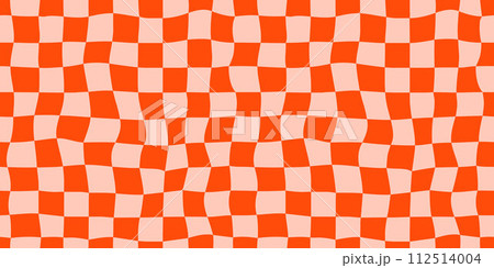 Seamless red checkerboard pattern. Repeating...のイラスト素材 [112514004] - PIXTA