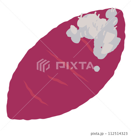 表面に白いカビが生えたサツマイモ 112514323