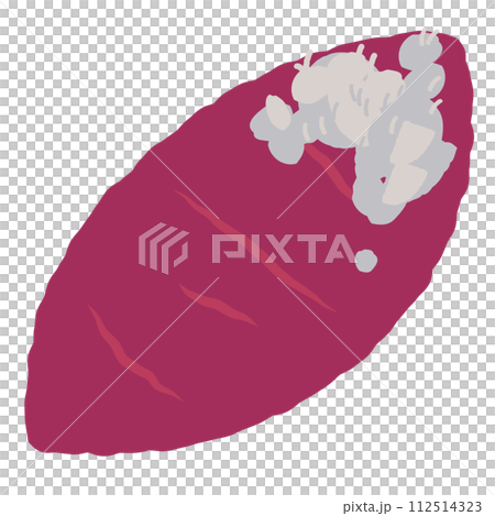 表面に白いカビが生えたサツマイモ 112514323