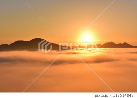 黒井城跡からの篠山盆地の丹波霧（雲海） 112514845