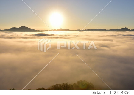 黒井城跡からの篠山盆地の丹波霧(雲海) 黒井城跡からの篠山盆地の丹波霧(雲海) 112514850