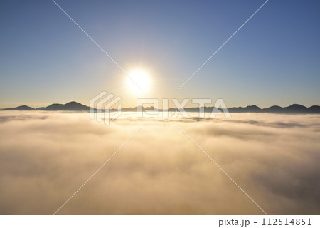 黒井城跡からの篠山盆地の丹波霧（雲海） 112514851