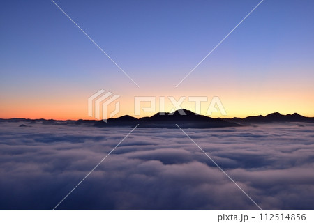 黒井城跡からの篠山盆地の丹波霧（雲海） 112514856