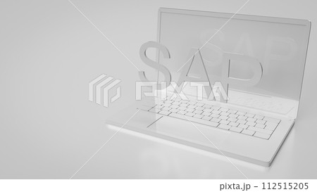 The Sap on notebook for technology concept 3d rendering. 112515205