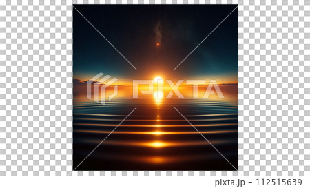 日出反射在海面上的美景 112515639