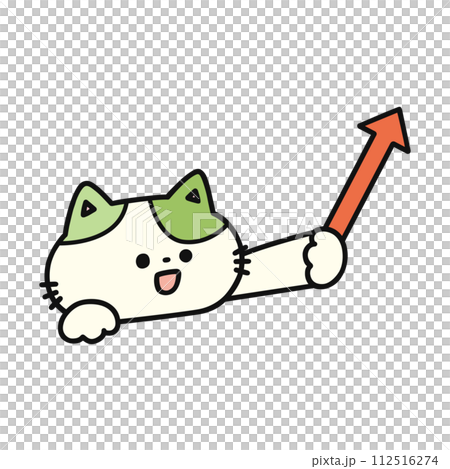 矢印を持ったかわいい猫 112516274