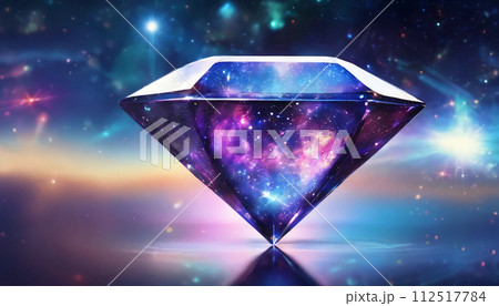 宇宙に輝くダイヤモンドの結晶体 宇宙に輝くダイヤモンドの結晶体 112517784
