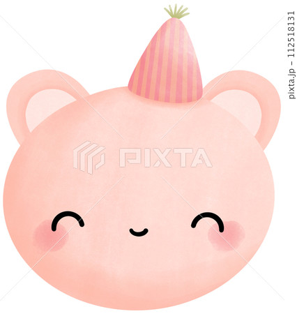 Happy bear face wear party hat 112518131