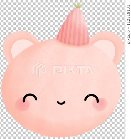 Happy bear face wear party hat 112518131