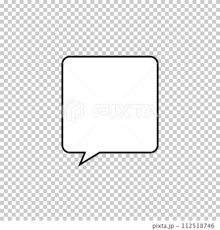 簡單的單色方形語音氣泡_左向單項 簡單的單色方形語音氣泡_左向單項 112518746