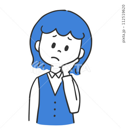 困っている　制服の女性 112519620