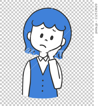 困っている　制服の女性 112519620