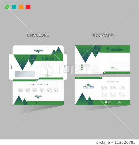 envelope and postcard for any best use 112520783