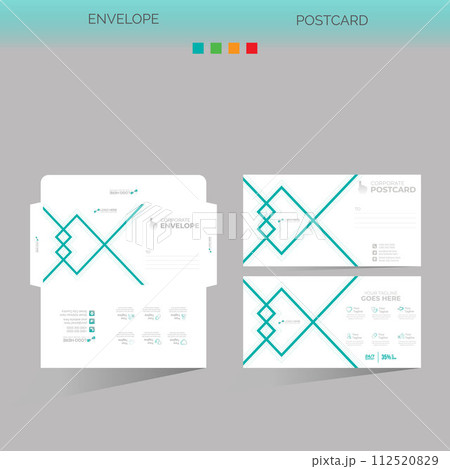 envelope and postcard for any best use 112520829