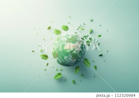 A minimalistic Earth Day background.and eco friendly design. 112520984