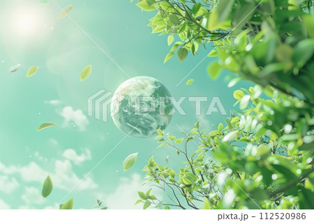 A minimalistic Earth Day background.and eco friendly design. A minimalistic Earth Day background.and eco friendly design. 112520986