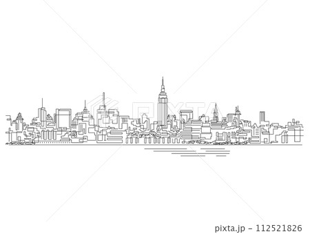 nuance_illustration_ニューヨーク、マンハッタン、都市、景観 nuance_illustration_ニューヨーク、マンハッタン、都市、景観 112521826