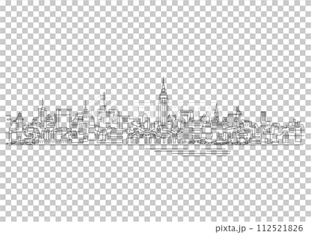 nuance_illustration_ニューヨーク、マンハッタン、都市、景観 nuance_illustration_ニューヨーク、マンハッタン、都市、景観 112521826