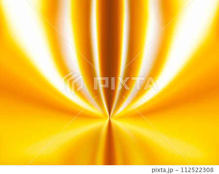 神々しい黄金の花が咲いた風のシンメトリーなイメージテクスチャー 112522308