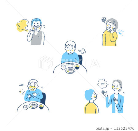 オーラルフレイル　さまざまな症状　セット 112523476