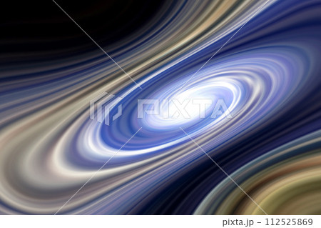 宇宙空間のワープをイメージした背景素材（ワームホール ・ブラックホールのイメージ） 112525869