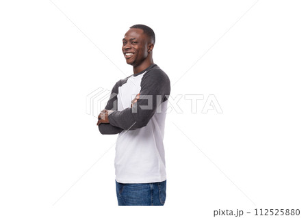 young smiling happy businessman american man dressed casual on studio background young smiling happy businessman american man dressed casual on studio background 112525880