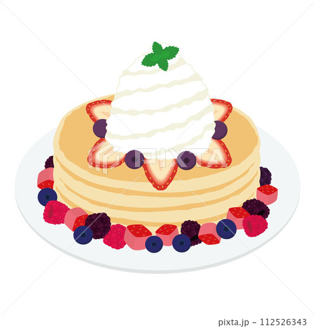 パンケーキのイラスト パンケーキのイラスト 112526343
