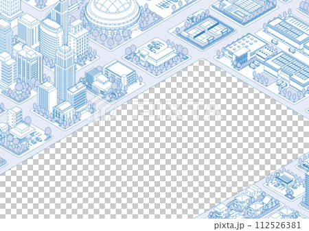 城市景觀的三維視圖。 112526381