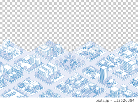城市景觀的三維視圖。 112526384