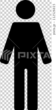 Person pictogram upright silhouette icon whole body Person pictogram upright silhouette icon whole body 112526815