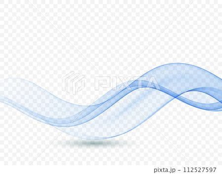 Blue wavy transparent gradient speed lines, abstract wave. Minimalistic web header wave. Blue wavy transparent gradient speed lines, abstract wave. Minimalistic web header wave. 112527597
