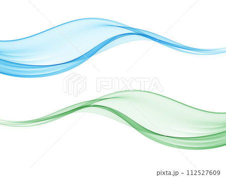 Blue and green abstract transparent wave,design element. Blue and green abstract transparent wave,design element. 112527609