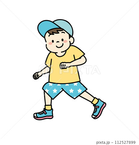 ダンスをする男の子のイラスト 112527899