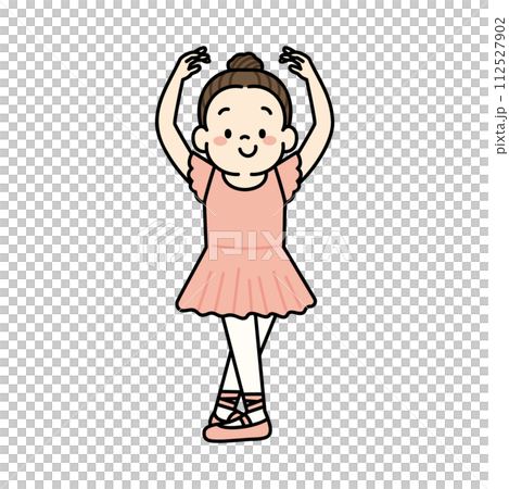 Illustration of a girl doing ballet Illustration of a girl doing ballet 112527902