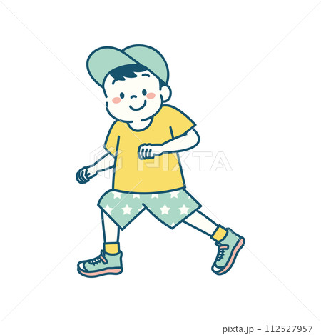 ダンスをする男の子のイラスト シンプル ダンスをする男の子のイラスト シンプル 112527957
