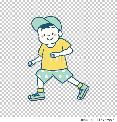 ダンスをする男の子のイラスト シンプル ダンスをする男の子のイラスト シンプル 112527957