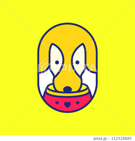 dog food nutrition pets mascot cartoon badge modern logo icon vector illustration dog food nutrition pets mascot cartoon badge modern logo icon vector illustration 112528885