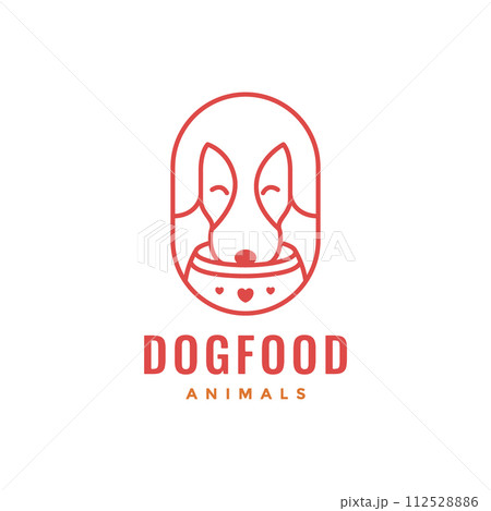 dog food nutrition pets mascot cartoon badge simple logo icon vector illustration dog food nutrition pets mascot cartoon badge simple logo icon vector illustration 112528886
