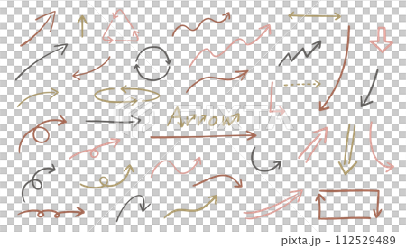 Hand drawn hand drawn arrow illustration set Hand drawn hand drawn arrow illustration set 112529489