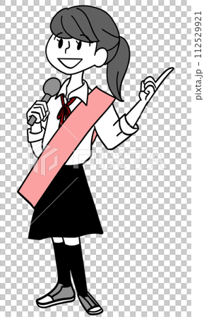 女學生發表競選演講 112529921