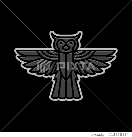 flying bird freedom horned owl modern geometric colorful abstract logo design vector flying bird freedom horned owl modern geometric colorful abstract logo design vector 112530184