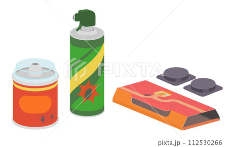 ゴキブリ駆除グッズのイラスト 112530266