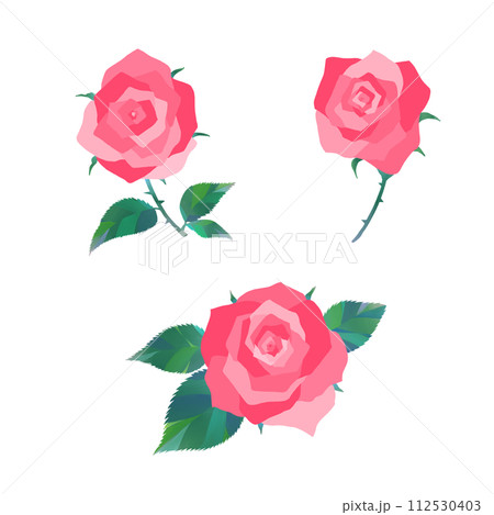 赤いバラのイラスト 赤いバラのイラスト 112530403
